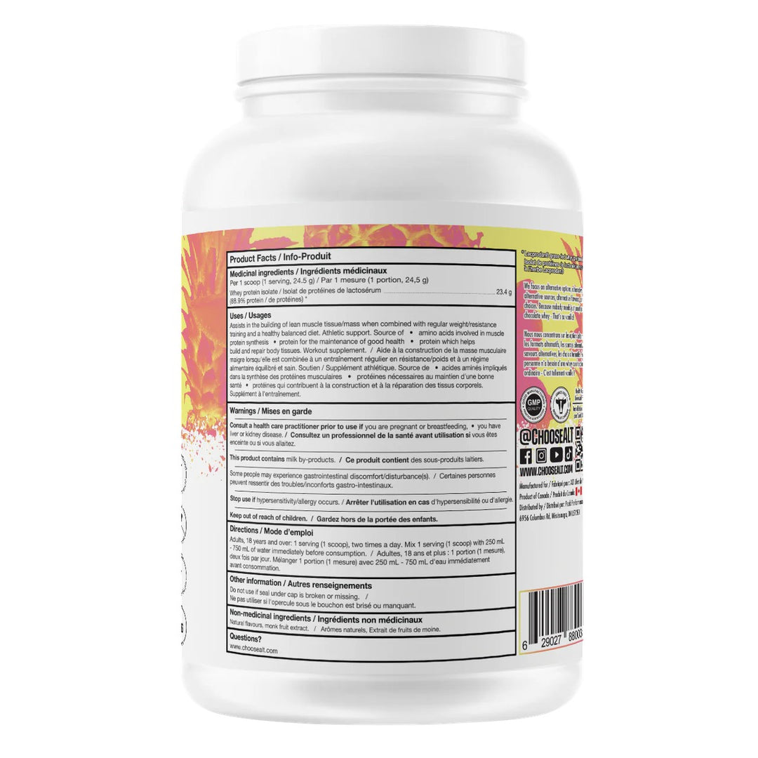 ALT Clear Protein Grass Fed Whey Isolate Supplement Facts – Bulldog Nutrition