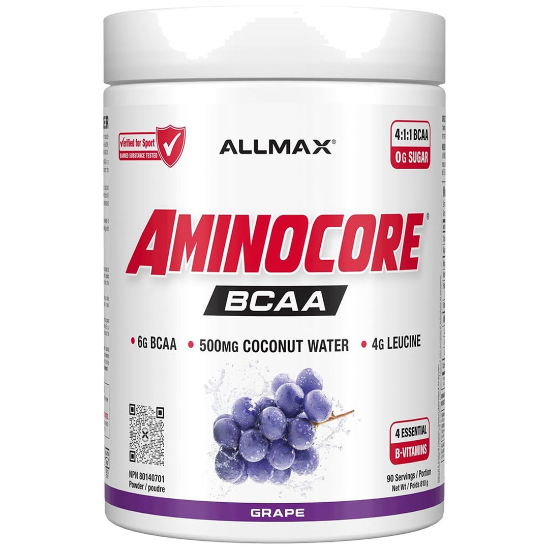 Allmax Aminocore BCAA 90 Servings Grape – Bulldog Nutrition Canada