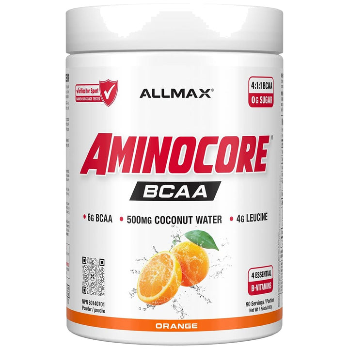 Allmax Aminocore BCAA 90 Servings Orange – Bulldog Nutrition Canada