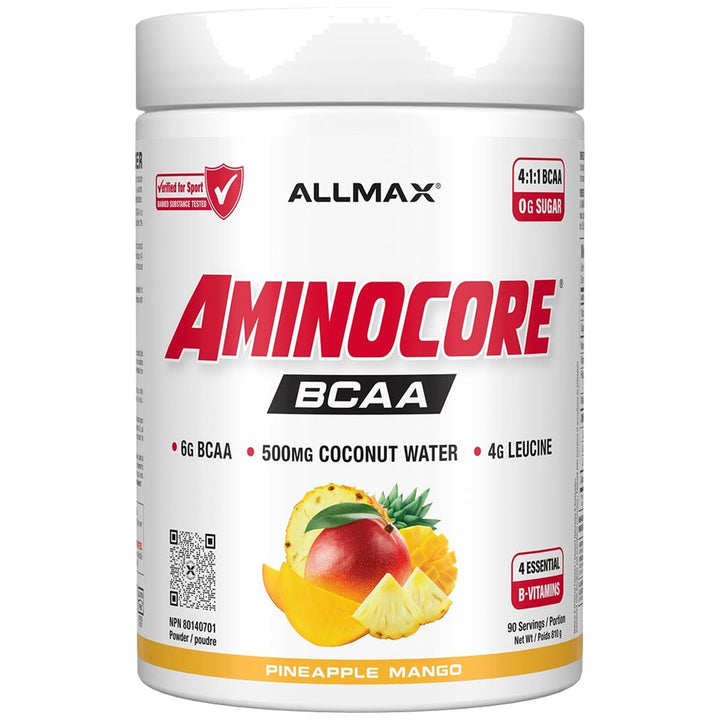 Allmax Aminocore BCAA 90 Servings Pineapple Mango – Bulldog Nutrition Canada
