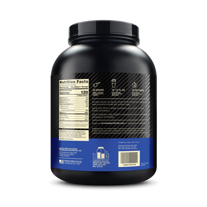 Optimum Nutrition 100% Casein Protein 4 Lbs Creamy Vanilla – Bulldog Nutrition Canada