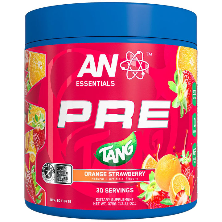 Applied Nutrition Essential Pre Workout 30 servings Tang Orange Strawberry tub