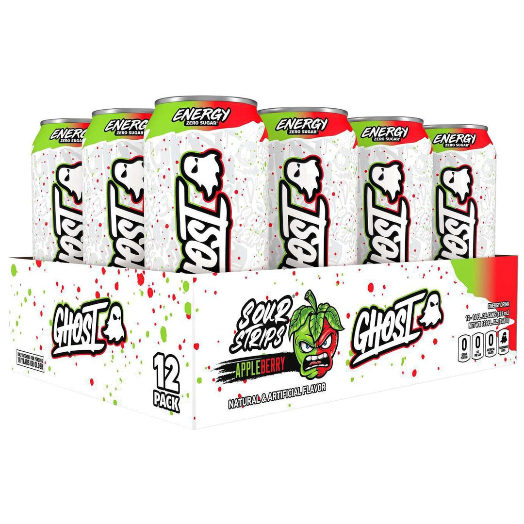GHOST Lifestyle Energy Drinks 12/Cans Sour Strips Appleberry – Bulldog Nutrition Canada