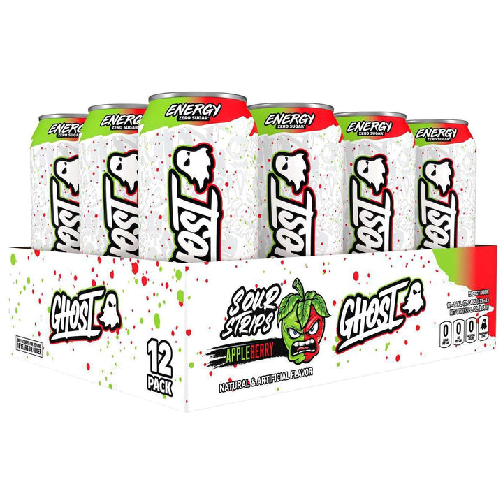 GHOST Lifestyle Energy Drinks 12/Cans Sour Strips Appleberry – Bulldog Nutrition Canada