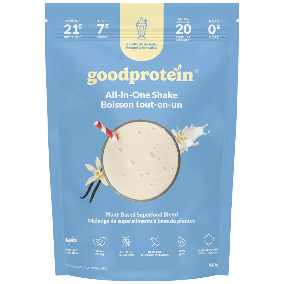 Good Protein All-in-One Shake 440g Vanilla Milkshake – Bulldog Nutrition Canada