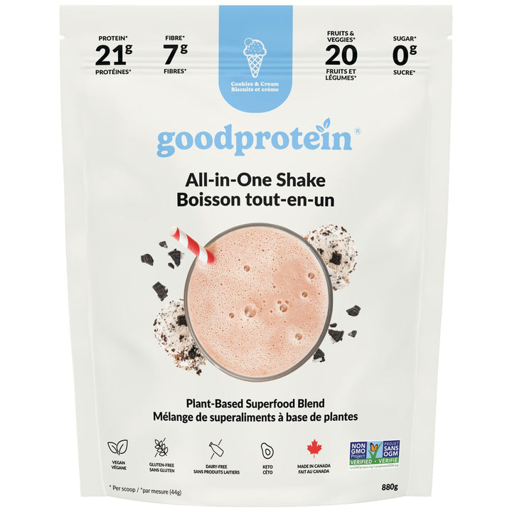 Good Protein All-in-One Shake 880g Cookies &amp; Cream – Bulldog Nutrition Canada