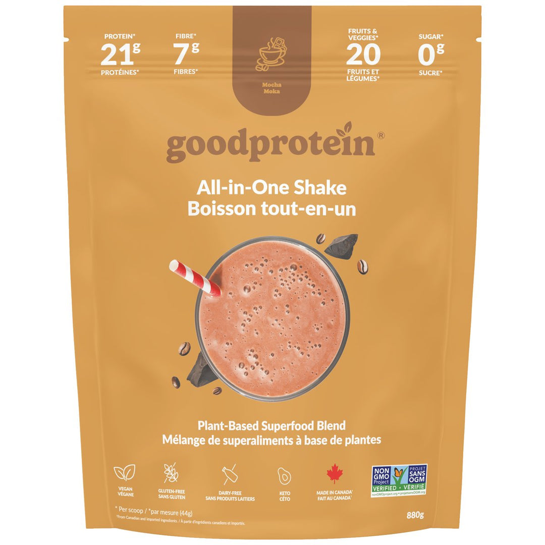 Good Protein All-in-One Shake 880g Mocha – Bulldog Nutrition Canada