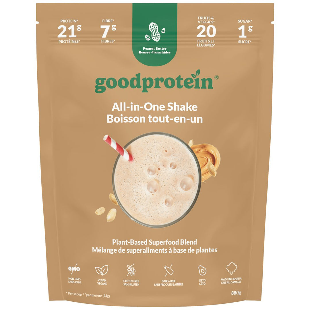 Good Protein All-in-One Shake 880g Peanut Butter – Bulldog Nutrition Canada