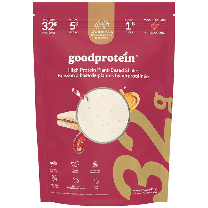 Good Protein High Protein Shake 470g Peanut Butter &amp; Jelly – Bulldog Nutrition Canada