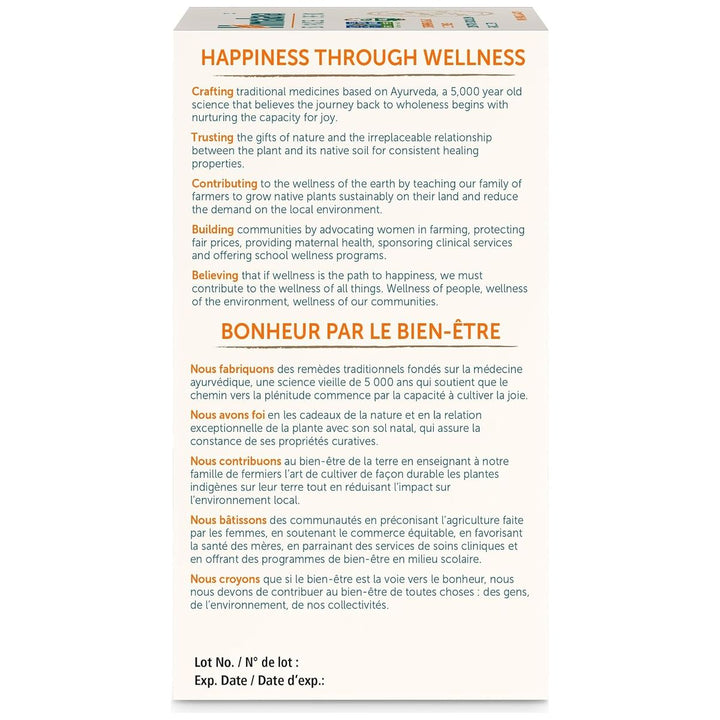 Himalaya Ashwagandha box back - Happiness Through Wellness