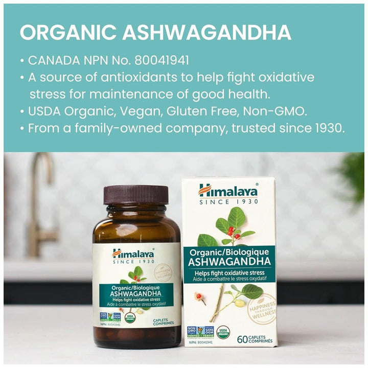 Himalaya Organic Ashwagandha - USDA organic, vegan, gluten free