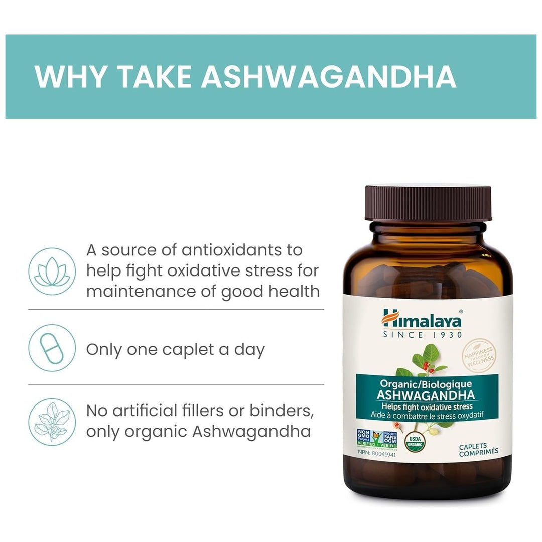 Why take Himalaya Organic Ashwagandha - antioxidant stress support, one caplet a day