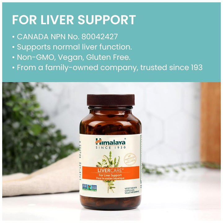 Himalaya LiverCare for liver support, Non-GMO, vegan, gluten free