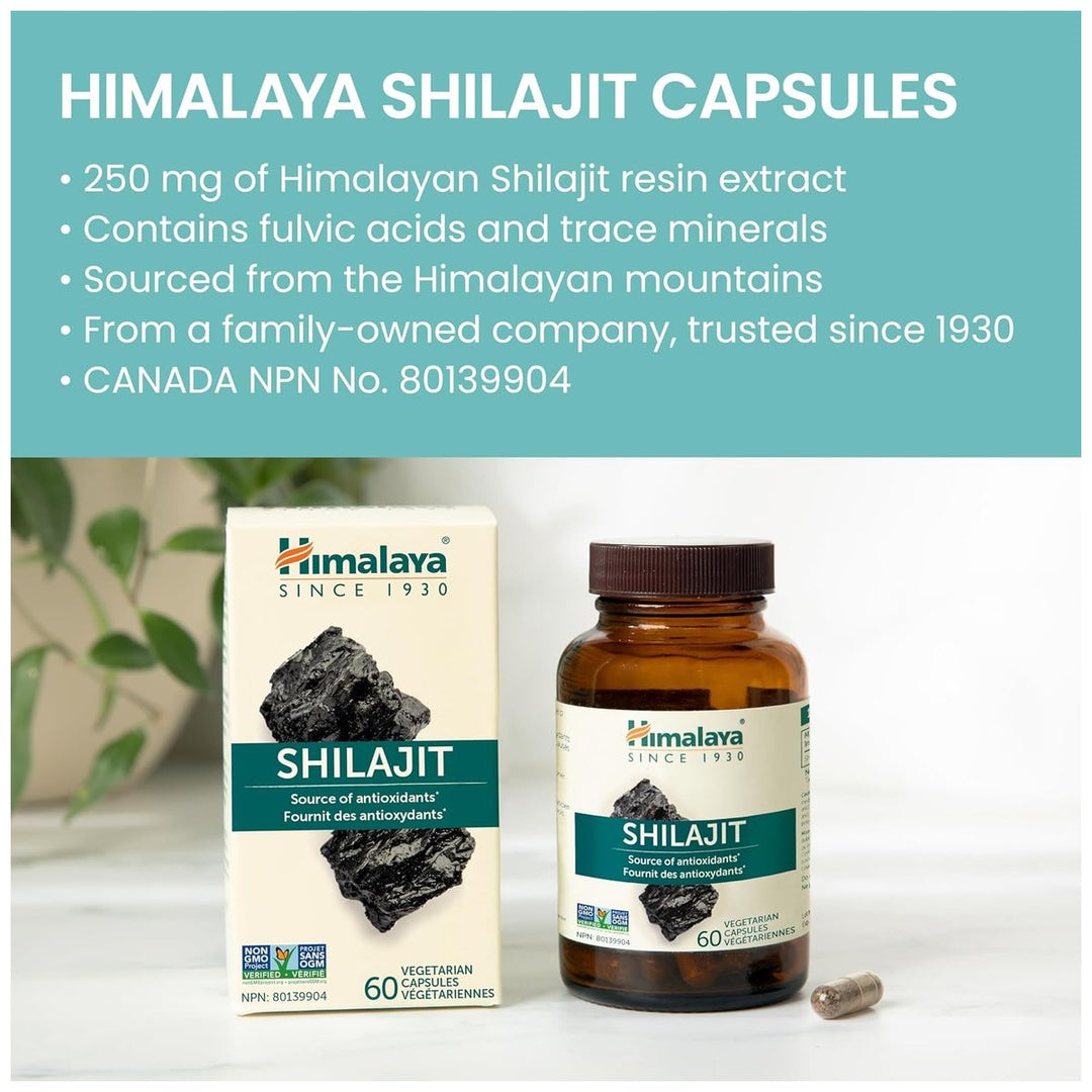 Himalaya Shilajit capsules - 250 mg Himalayan shilajit resin extract with fulvic acids