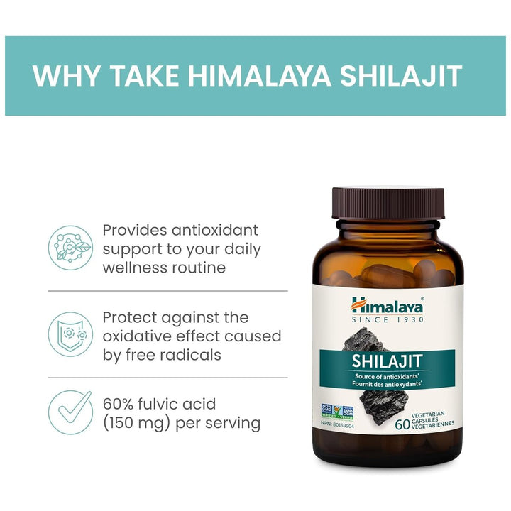 Why take Himalaya Shilajit - antioxidant support with 60 percent fulvic acid per serving
