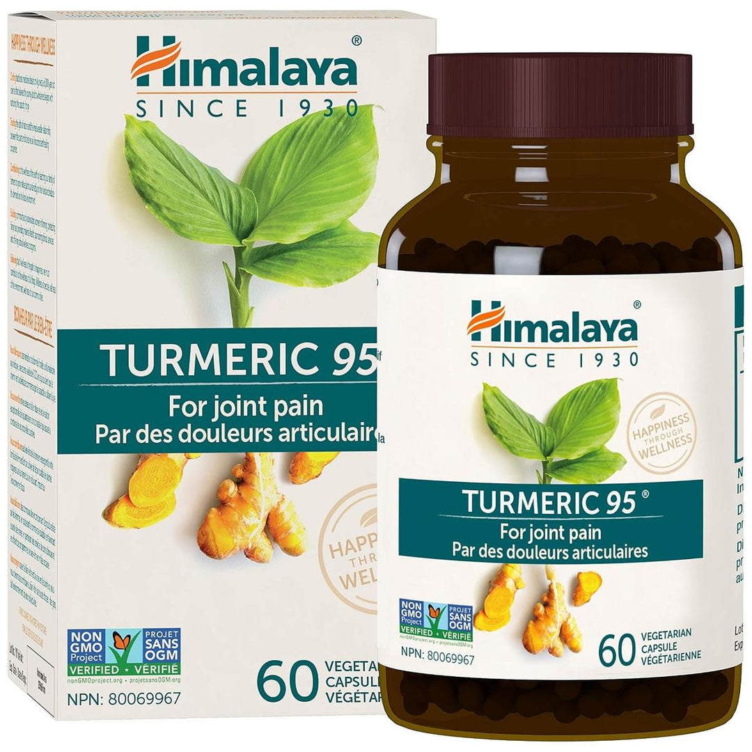 Himalaya Turmeric 95 with curcumin 60 vegetarian capsules bottle and box - buy in Canada
