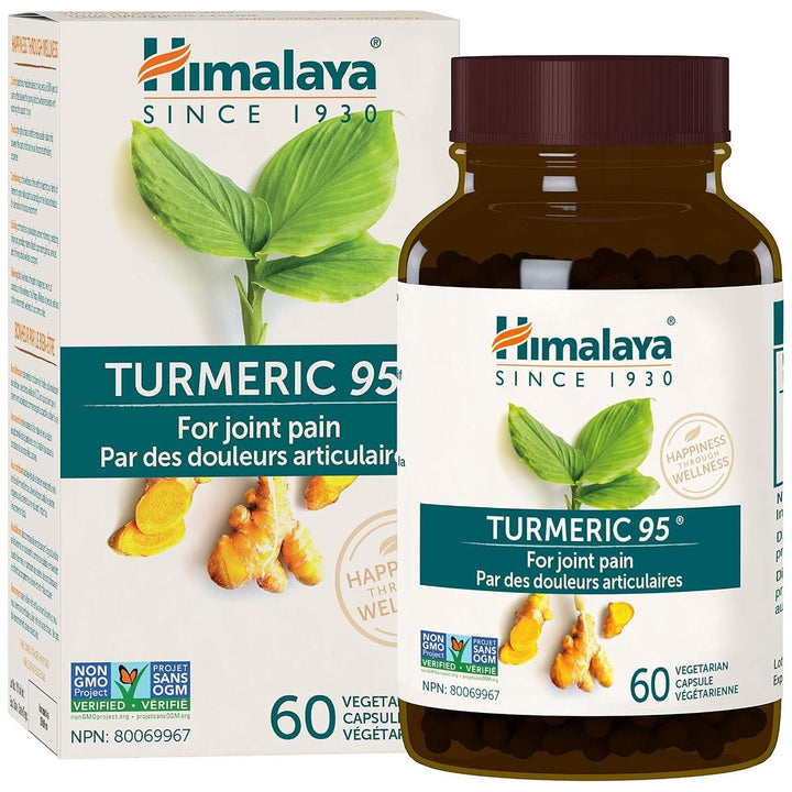 Himalaya Turmeric 95 with curcumin 60 vegetarian capsules bottle and box - buy in Canada