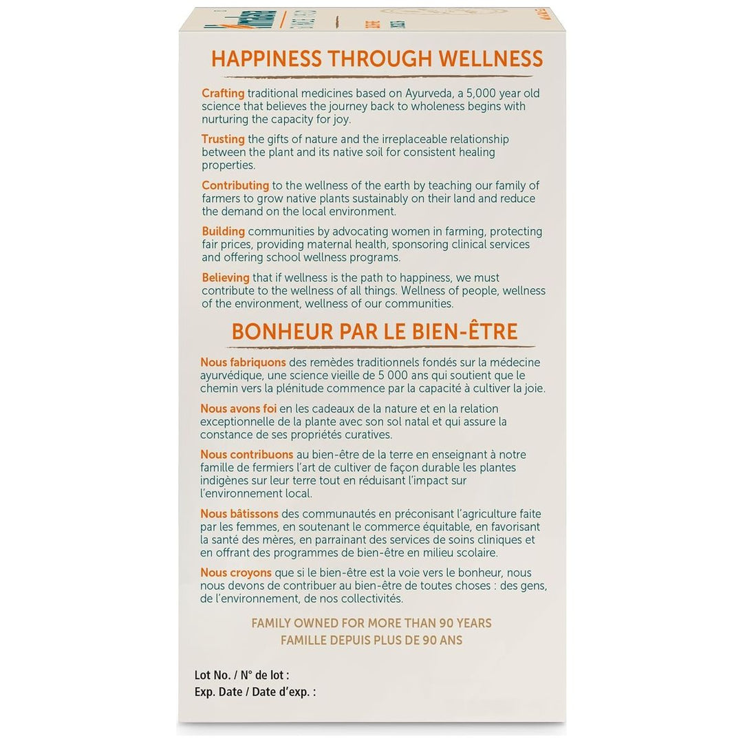 Himalaya Turmeric box back - Happiness Through Wellness