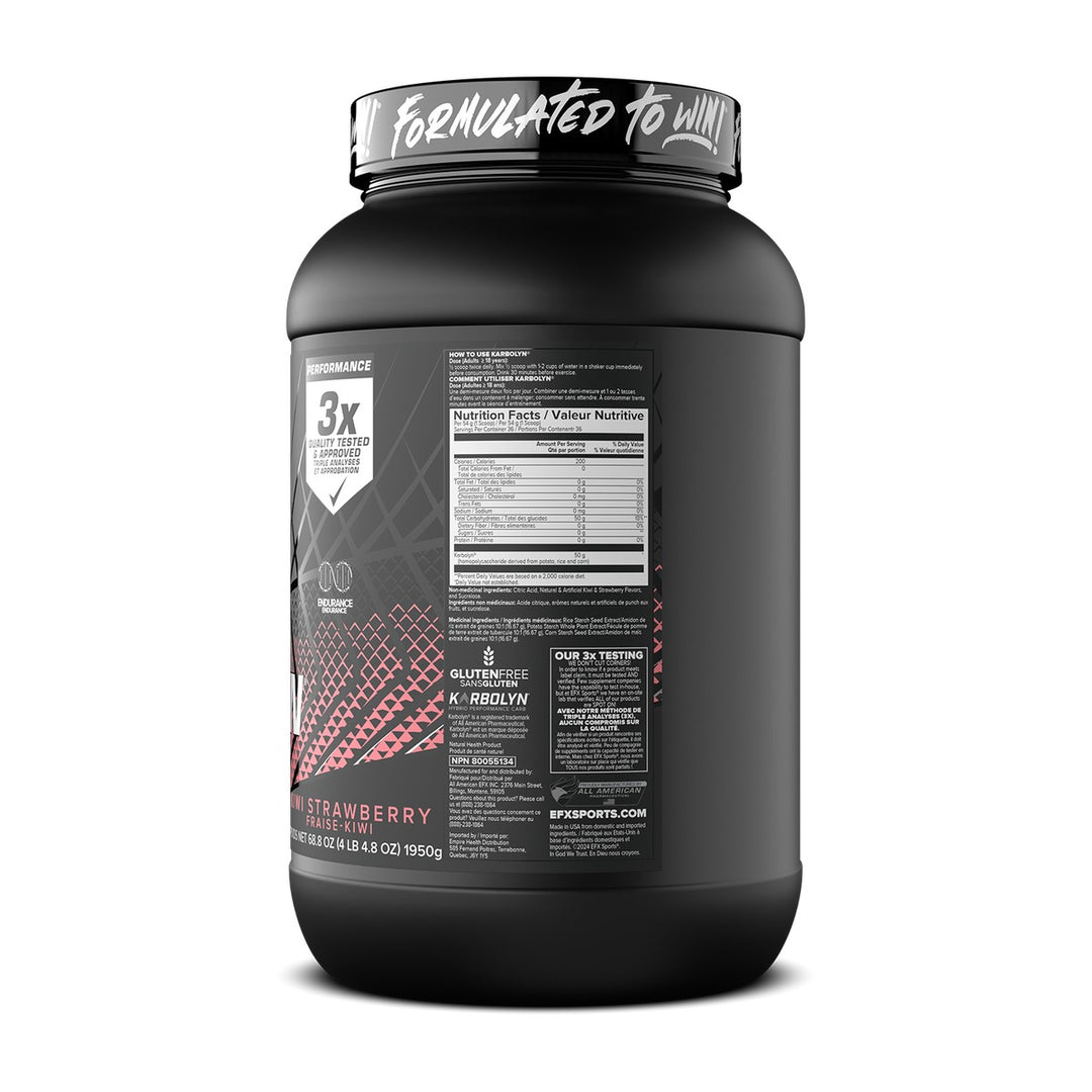 EFX Sports Karbolyn 4 Lbs Supplement Facts – Bulldog Nutrition