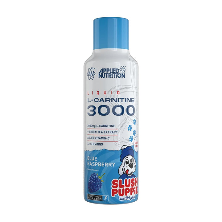 Applied Nutrition Liquid L-Carnitine 3000 Slush Puppie Blue Raspberry bottle