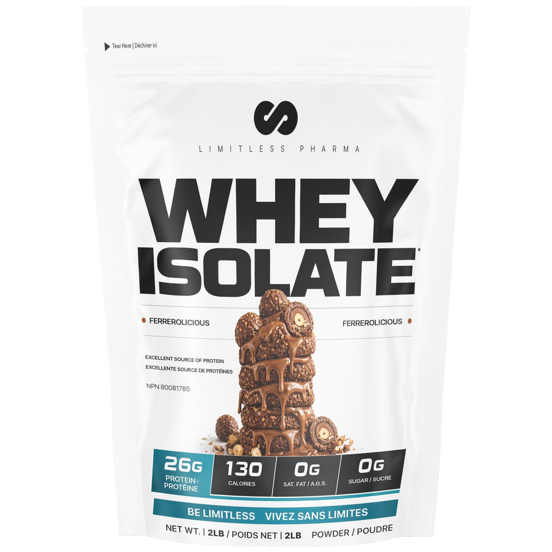 Limitless Pharma Whey Isolate 2lbs Choco Ferrerolicious – Bulldog Nutrition Canada