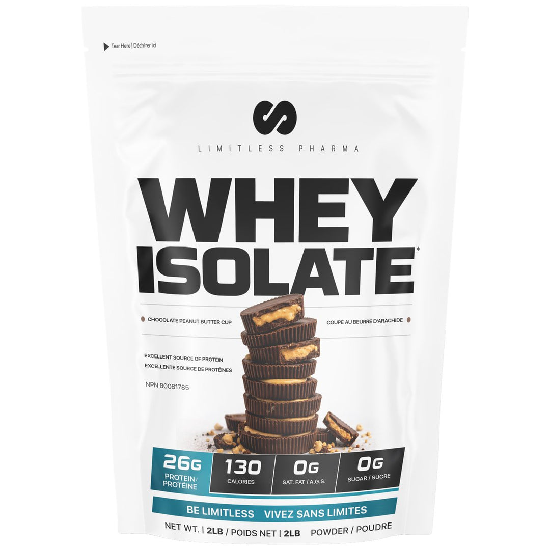 Limitless Pharma Whey Isolate 2lbs Chocolate Peanut Butter Cup – Bulldog Nutrition Canada