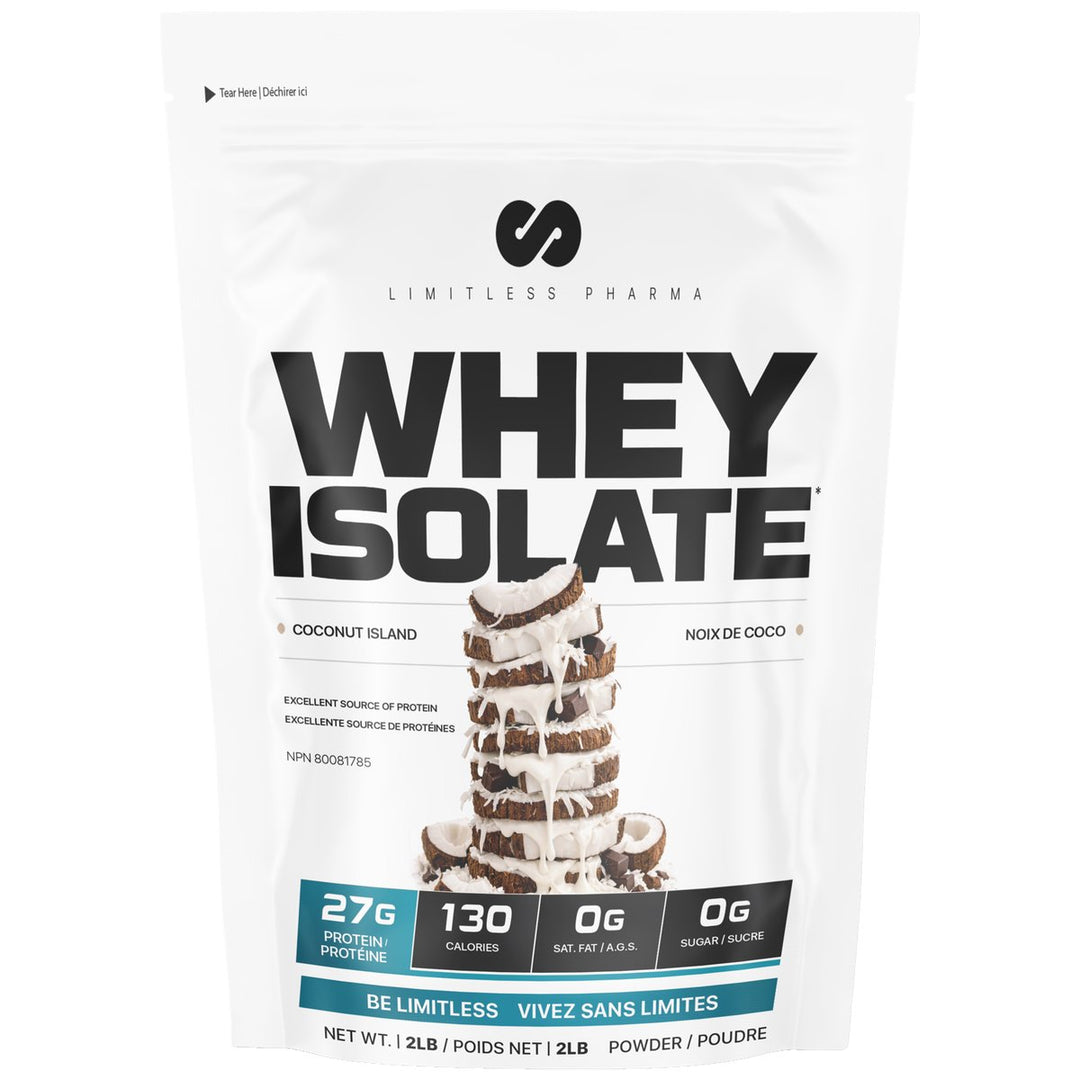 Limitless Pharma Whey Isolate 2lbs Coconut Island – Bulldog Nutrition Canada