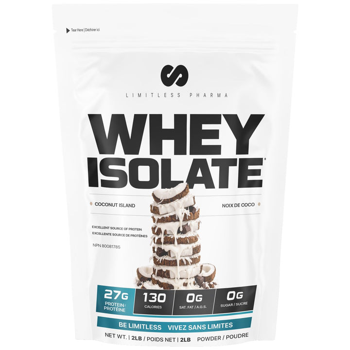 Limitless Pharma Whey Isolate 2lbs Coconut Island – Bulldog Nutrition Canada