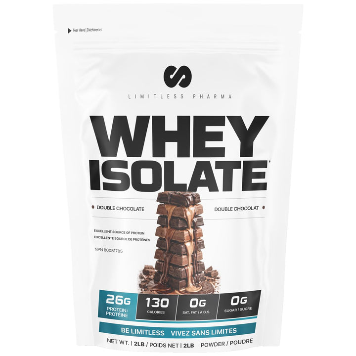 Limitless Pharma Whey Isolate 2lbs Double Chocolate – Bulldog Nutrition Canada