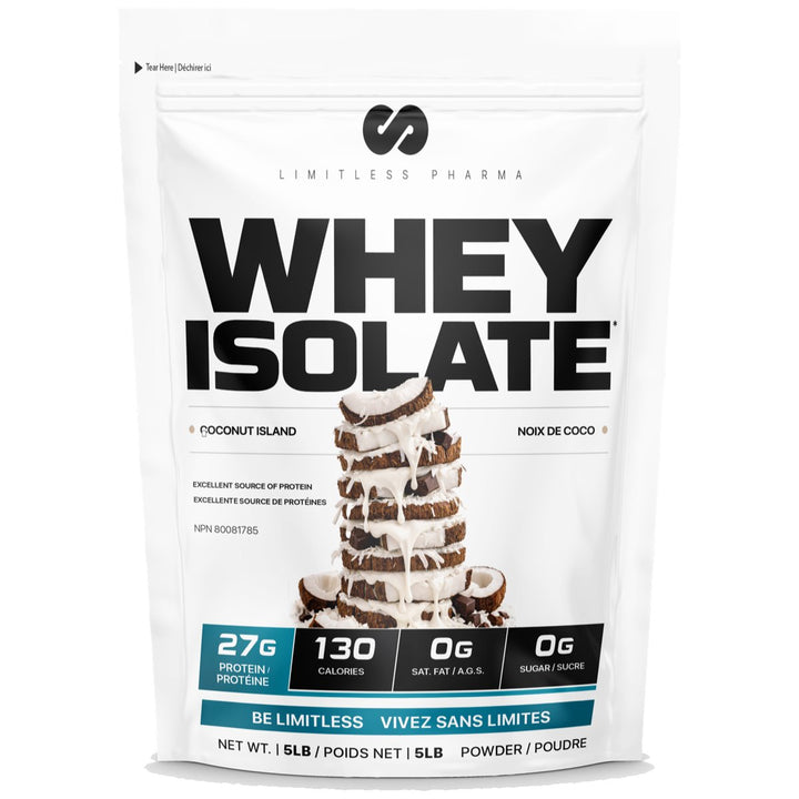 Limitless Pharma Whey Isolate 5lbs Coconut Island – Bulldog Nutrition Canada