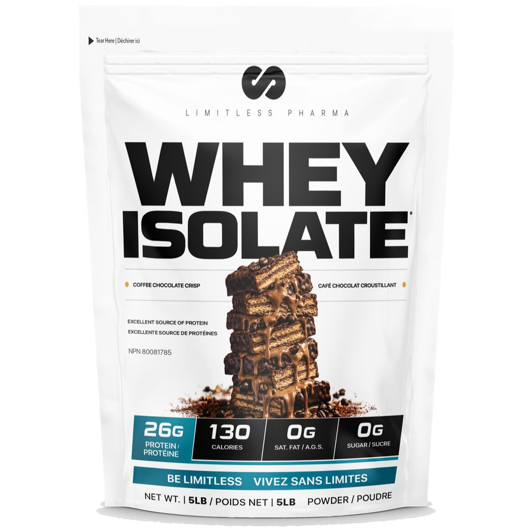 Limitless Pharma Whey Isolate 5lbs Coffee Chocolate Crisp – Bulldog Nutrition Canada