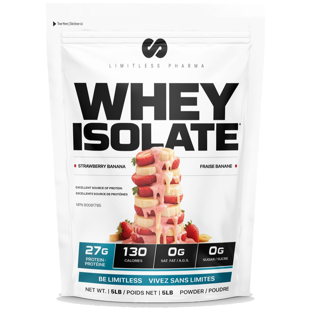 Limitless Pharma Whey Isolate 5lbs Strawberry Banana – Bulldog Nutrition Canada