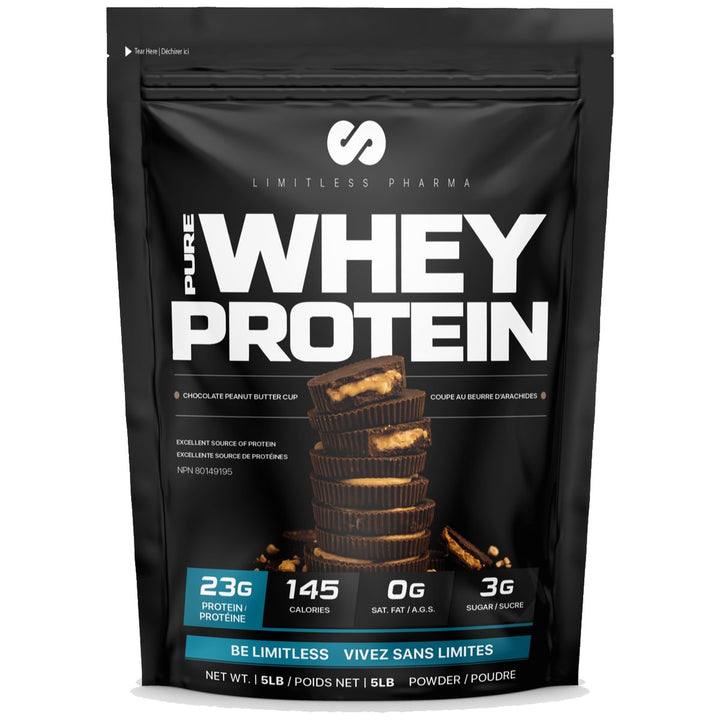 Limitless Pharma Whey Protein 5lbs Chocolate Peanut Butter Cup – Bulldog Nutrition Canada