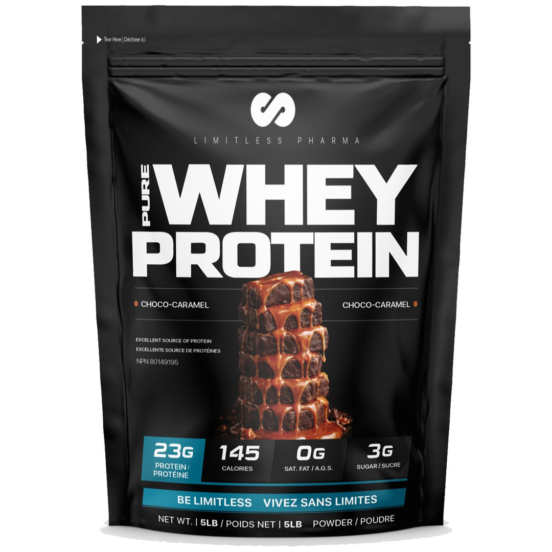 Limitless Pharma Whey Protein 5lbs Chocolate Whipped Caramel – Bulldog Nutrition Canada