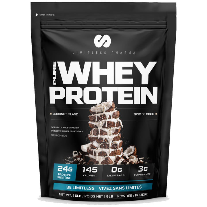 Limitless Pharma Whey Protein 5lbs Coconut Island – Bulldog Nutrition Canada