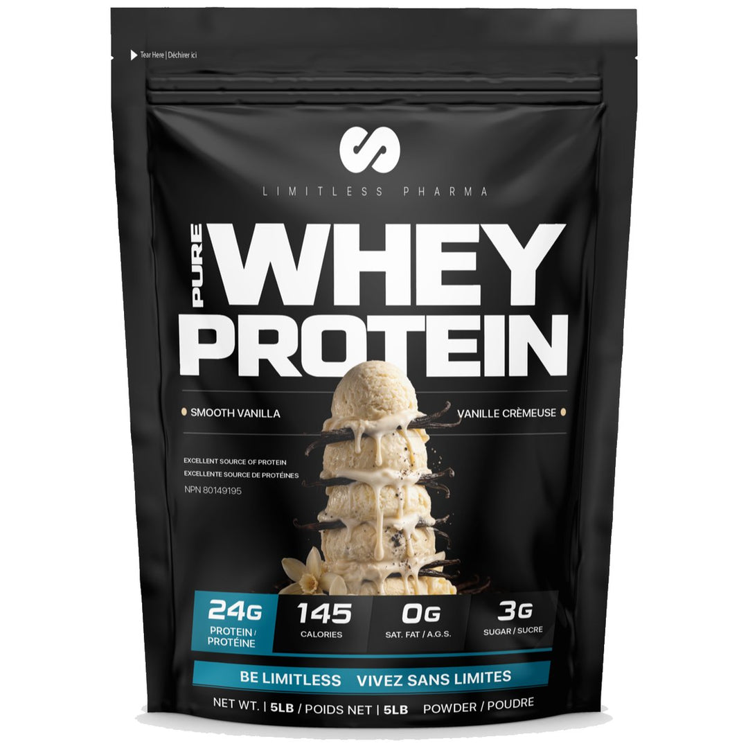 Limitless Pharma Whey Protein 5lbs Smooth Vanilla – Bulldog Nutrition Canada