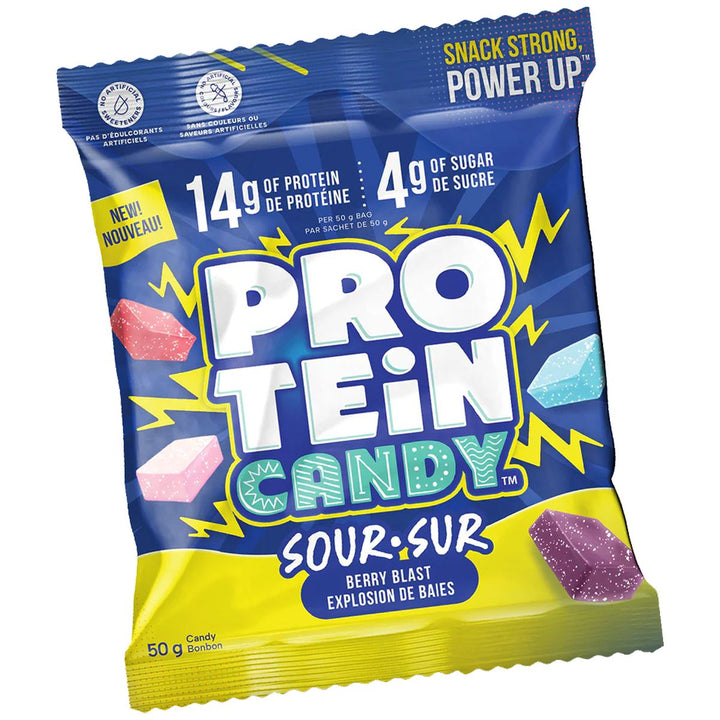 Protein Candy Box of 12 Sour Berry Blast – Bulldog Nutrition Canada