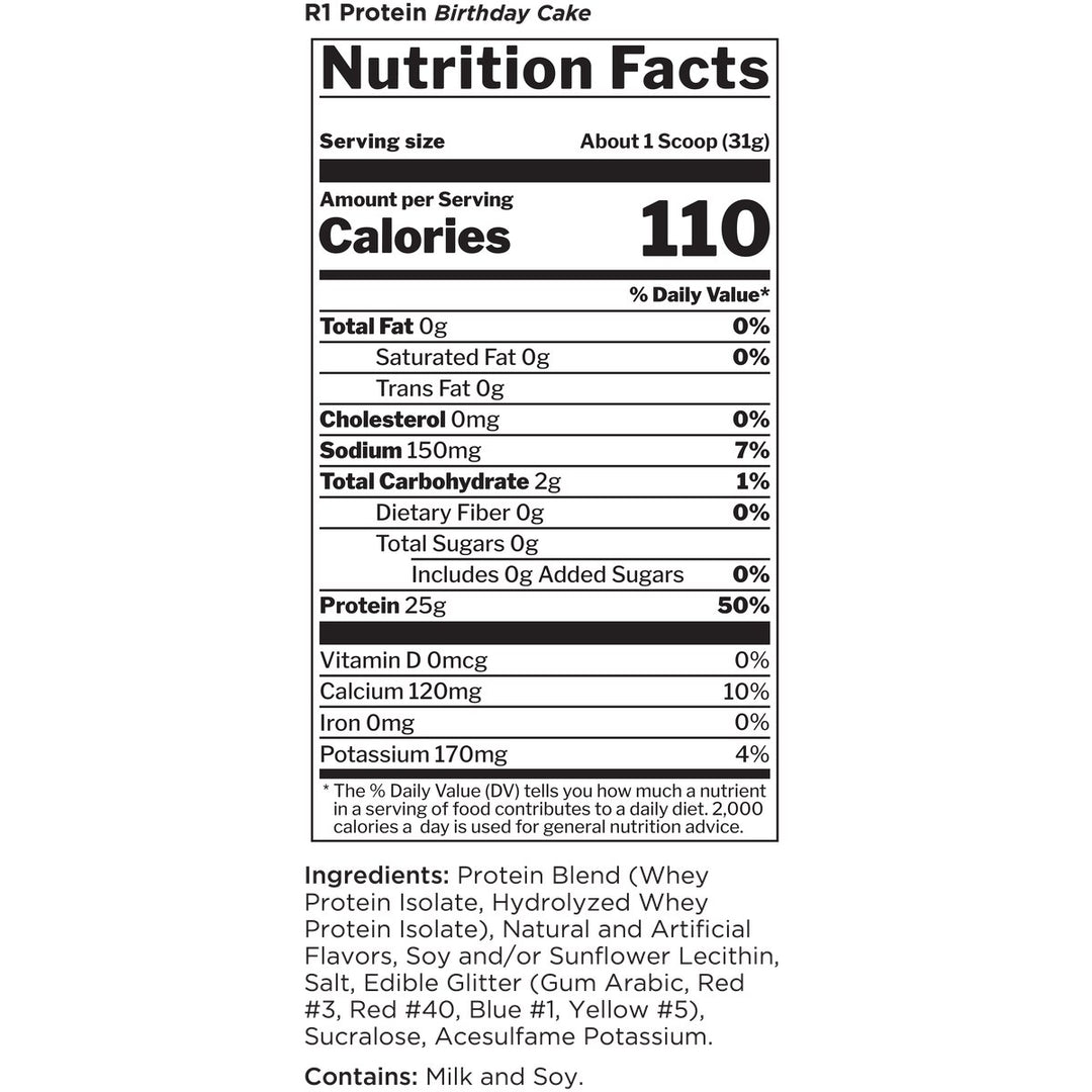 Rule1 Whey Isolate Protein 5lbs Birthday Cake – Bulldog Nutrition Canada