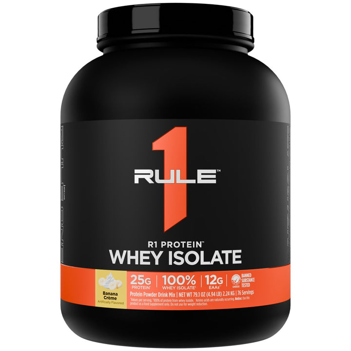 Rule1 Whey Isolate Protein 5lbs Frozen Banana – Bulldog Nutrition Canada