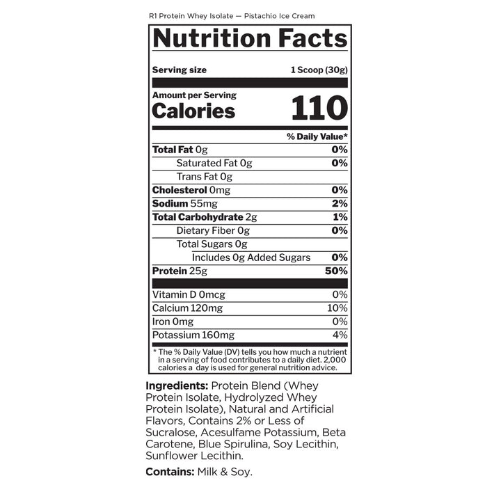 Rule1 Whey Isolate 5lb Pistachio Alternate