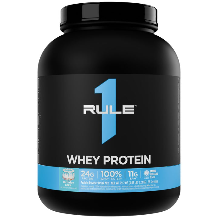 Rule1 Whey Blend Protein 5lbs Birthday Cake – Bulldog Nutrition Canada