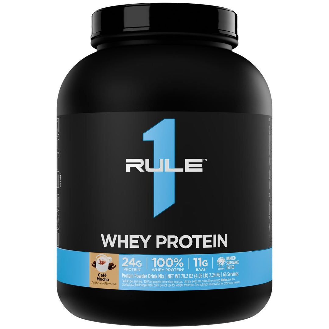 Rule1 Whey Blend Protein 5lbs Cafe Mocha – Bulldog Nutrition Canada
