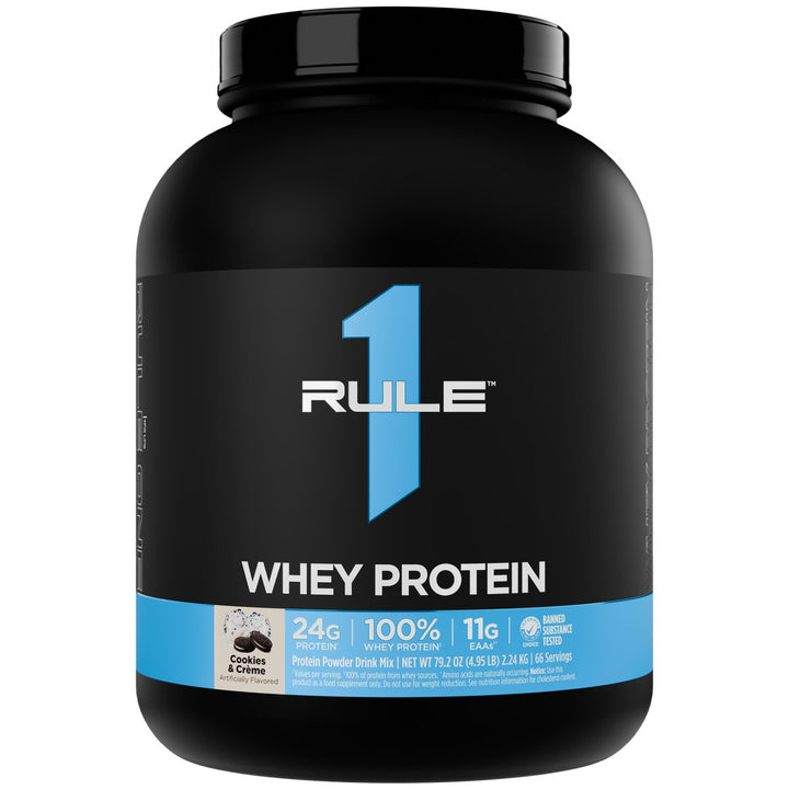 Rule1 Whey Blend Protein 5lbs Cookies Cream – Bulldog Nutrition Canada