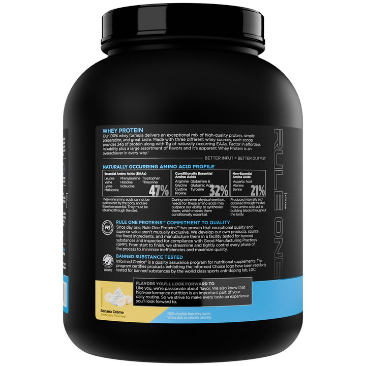 Rule1 Whey Blend Protein 5lbs Frozen Banana – Bulldog Nutrition Canada