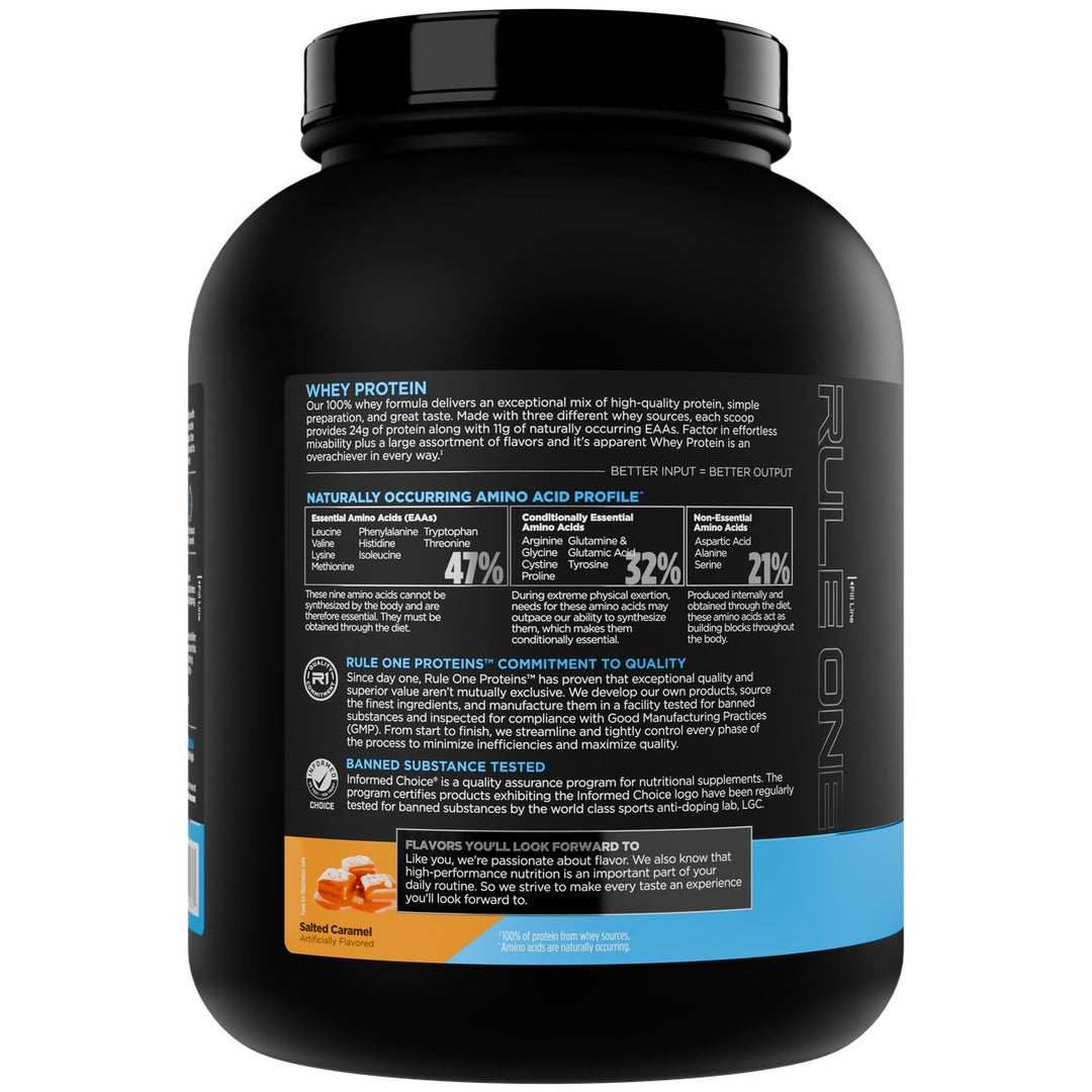 Rule1 Whey Blend 5lb Salted Caramel Left