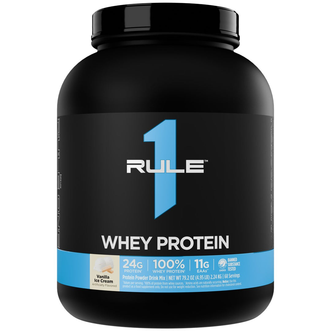 Rule1 Whey Blend 5lb Vanilla Cream Front