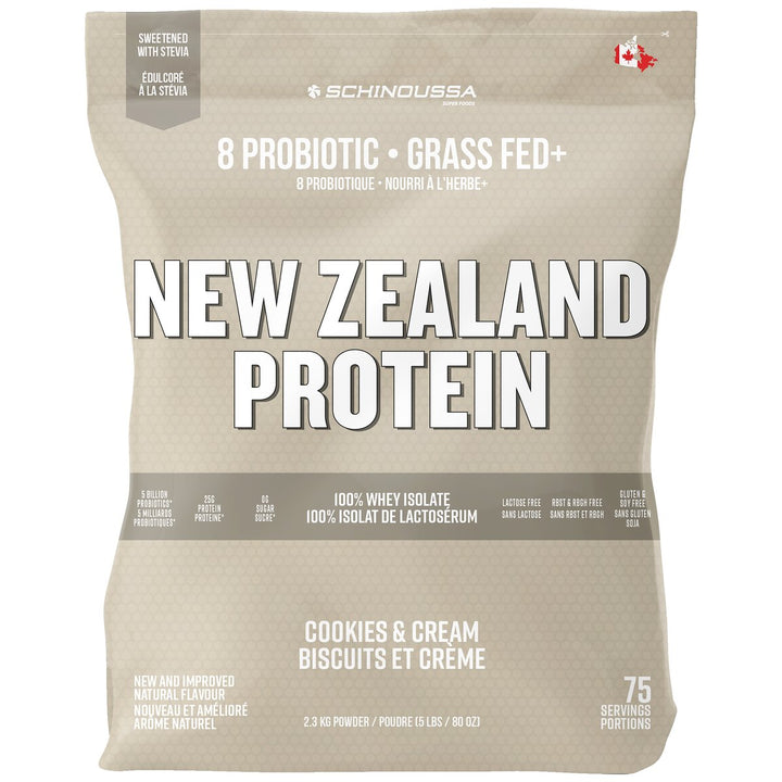 Schinoussa Probiotic Whey Protein Isolate 5lbs Cookies and Cream – Bulldog Nutrition Canada