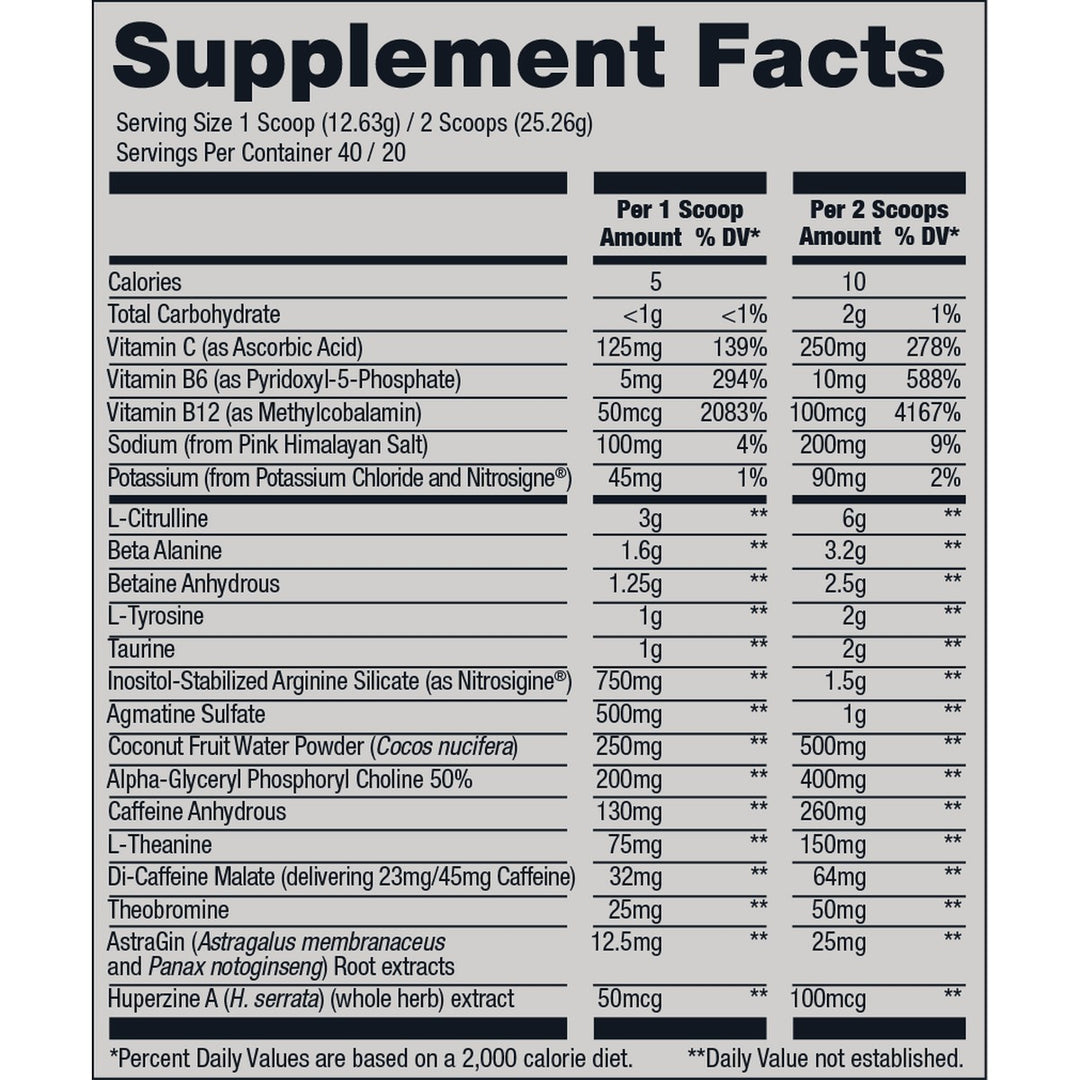 RAW Nutrition CBUM Thavage Pre Workout Supplement Facts – Bulldog Nutrition
