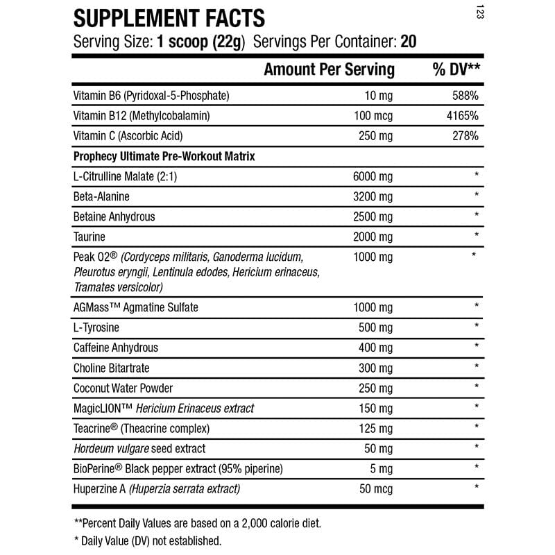 ANS Prophecy Ultimate Pre Workout Supplement with Nootropic for Focus