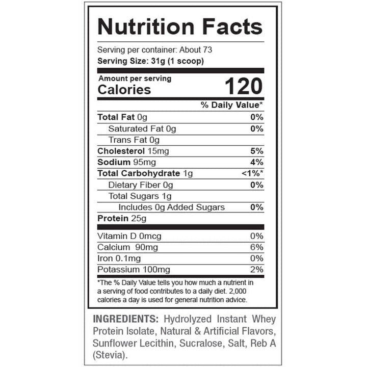 ANS Performance N-ISO, 5lbs | 100% Hydrolyzed Whey Protein Isolate